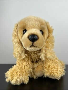 Ganz Heritage Collection Cocker Spaniel Puppy Dog 10” Tan Beige Black Plush